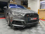 AUDI A3 S3 8V FACELIFT GLOSS BLACK FRONT LIP (HATCHBACK)
